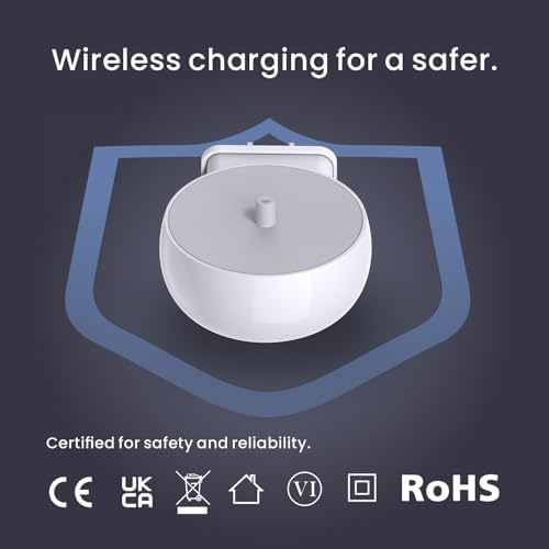 2-in-1 Wall Charger for Philips Sonicare Electric Toothbrush, 3-Port US Plug Charger Base for Philip 1100 3100 4100 4300 4500 5100 5300 6000 6100 6300 7000 Serie, IPX5, White