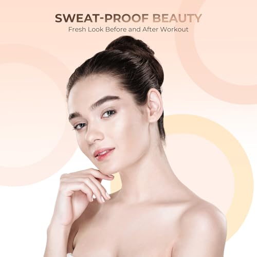 4pc Full Size Kit (Warm Shade) Mineral Makeup Matte Translucent Loose Foundation + Kabuki Brush + Concealer + Finishing Setting Powder + Bare Face Full Coverage SPF 30 All Skin Types Waterproof