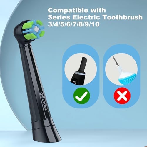 12 Pack Toothbrush Replacement Heads Compatible with Oral B iO, Replacement Heads for Oral B iO 3 4 5 6 7 8 9 10 Series Electric Toothbrushes, Black