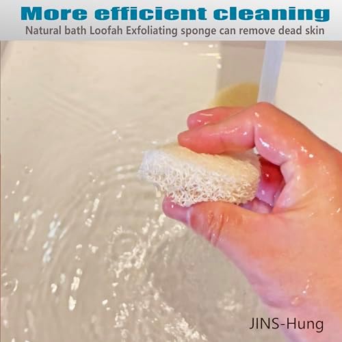 54 Pack Natural Loofah Sponge Exfoliating Face Pads - Facial Body Scrubbers Pad - When Bath Shower and Spa - Loofa Sponges Brush Scrub - Bulk Loofahs Scrubber - Cleansing Skin for Women and Men