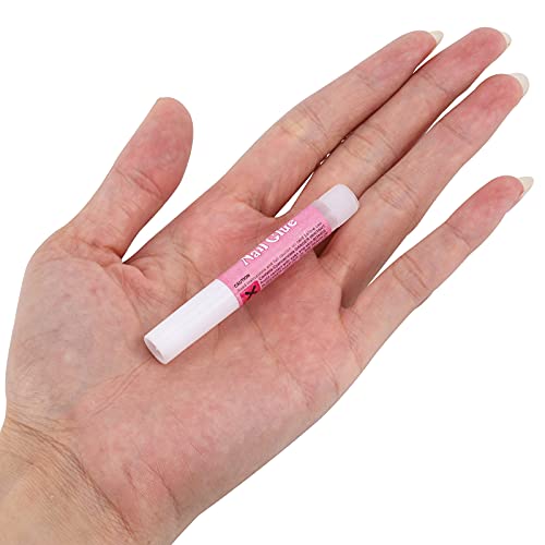 100PCS Acrylic Nail Tips Adhesive Super Bond Long Lasting Glue for DIY Nail Art, 2g/Bottle