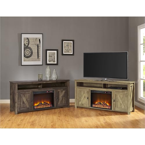 Ameriwood Home Farmington Electric Fireplace Console for TVs up to 60", Rustic