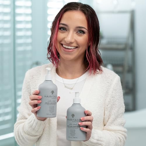Hairitage Color Check Moisturizing Shampoo and Conditioner Set, UV Protection for Color Treated Hair, Prevent Color Washout, Fading, 13oz each (26oz total)