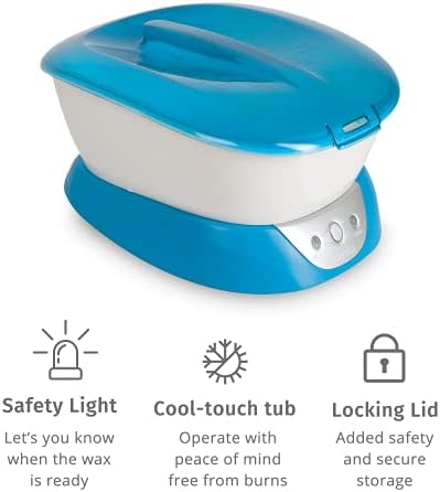 Homedics Paraffin Wax Machine for Hands - Hypoallergenic Hot Wax Hand Therapy Machine to Soothe and Moisturize Hands - Includes 3 Pounds of Wax and 20 Hand Liners