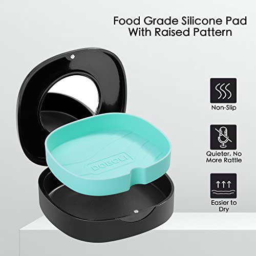 2 Pack Retainer Case with Vent Holes, stocking stuffers for gift women men,Compatible with Invisalign,Night Guards,and Mouth Guards Case - Includes Storage Bag,Slim Aligner Remover Tool