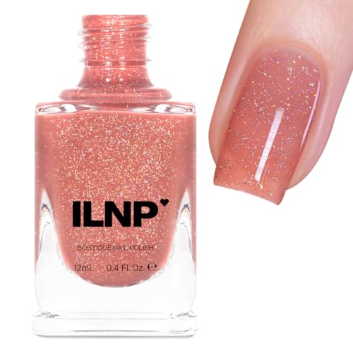 ILNP Rosalie - Rosy Pink Holographic Jelly Nail Polish