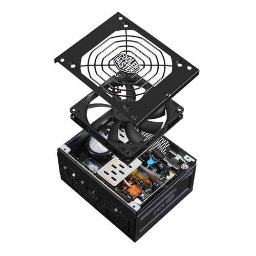 Cooler Master V850 SFX Gold ITX SFF Modular Power Supply, ATX 3.1 90° 12VHPWR|600W PCIe 5.1, 850W 80Plus Gold, Supports RTX 5080|RX 9070 XT, Customized Cable, 100mm|3.9", 10-Year