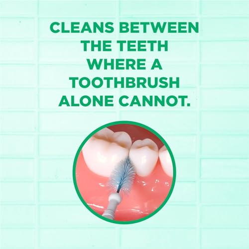 GUM Proxabrush Go-Betweens - Wide - Interdental Brushes - Soft Bristled Dental Picks for Plaque Removal Health - Safe for Braces & Dental Devices, 10 Count (Pack of 4)