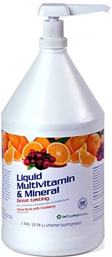 High Performance Fitness 1st Step For Energy Liquid Multivitamin & Mineral Nutritional Supplement, Citrus Burst, 128 fl oz (1 Gal)