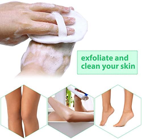18 Packs Exfoliating Loofah Sponge Pads Mini Facial Body Bath Shower Loofah Sponge Pad Natural Exfoliating Scrubber Brush for Women Men