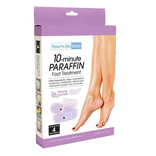 10-Minute Paraffin Foot Treatment, Spa and Home Treatment Booties, Relaxing Lavender, One-Pair