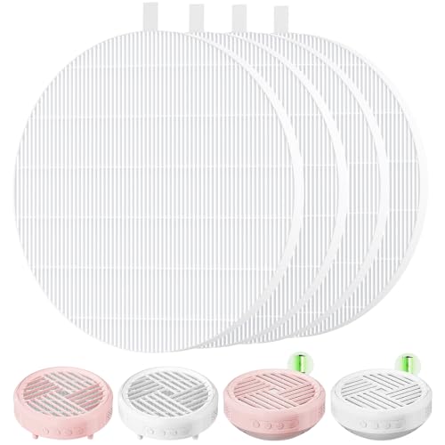 4 Pack HPro Nail Dust Collector Replacement Filter Compatible with MelodySusie Nail Dust Collectors, Models HPro/SProR, Attach 99% of Nail Dust, Reusable and Easy to Clean Nail Tool, White