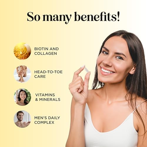 Biotin 10000mcg and Collagen Supplement - Hair Growth Supplement with Saw Palmetto for Women & Men - Horsetail Biotin Collagen Keratin and More DHT Blocker Hair Growth Vitamins for Women & Men 1 Month