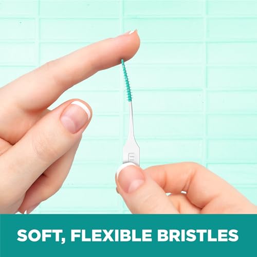 GUM Soft-Picks Original, Easy to Use Dental Picks for Teeth Cleaning and Gum Health, Disposable Interdental Brushes with Convenient Carry Case, Dentist Recommended Dental Picks, 50ct (6pk)