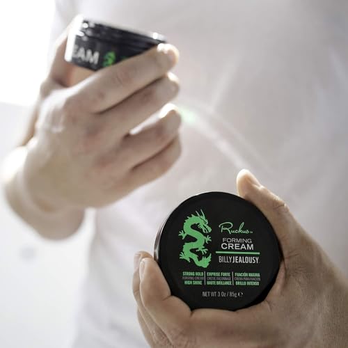 Billy Jealousy Ruckus Hair Forming Cream for Men with Strong Hold and High Shine, Reworkable, Natural Looking, Water Soluble Styling Product