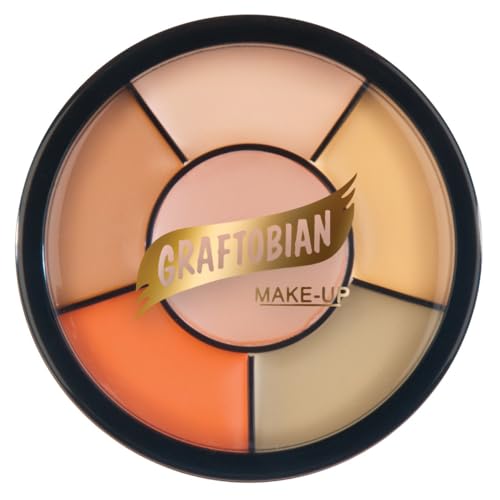 Graftobian Corrector Wheel - Light | Professional Full-Coverage Color Corrector for Blemishes, Tattoos, Birthmarks & Skin Discoloration | Highly Pigmented, Blendable Concealer for Flawless Complexion