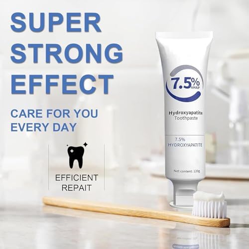 Hydroxyapatite Toothpastes for Enamel Protection and Tooth Strengthening, Gentle and Effective Formula, Fluoride-Free Formula for Sensitive Teeth, Use for Oral Health (2pcs)