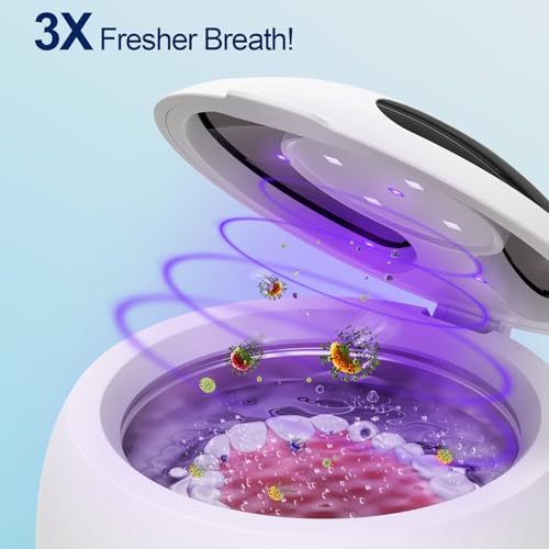 2025 Ultrasonic Retainer Cleaner Machine – 45kHz Retainer Cleaner for Night Guards, Mouth Guards, Dentures – 24W Dental Ultrasonic Cleaner with 4 Modes, 200ML – Great Gift for Braces Users