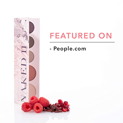 100% PURE Pretty Naked II Makeup Palette All in One Compact 3 Eyeshadow, Blush, Face Highlighter, Fruit Pigmented Natural Nude, Rose, Smokey Neutral for All Skin Types - Vegan (Nude to Smokey Tones)