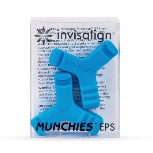 Invisalign Munchies EPS Aligner and Retainer Tray Seaters, Aligner Chewies (Pack of 2) (Blue)