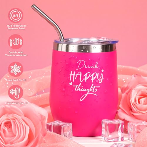 Birthday Gifts for Women, 12 PCS Unique Relaxing Spa Self Care Box Get Well Soon Gifts Baskets, Mothers Day Gifts for Mom, Wife, Girlfriend, Friends, Her Fantasy Box (Pink)