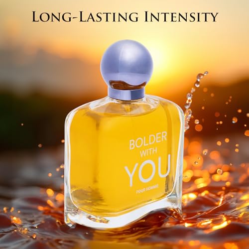 Bolder With You for Men Eau De Parfum Aromatic & Refreshing Scent Notes of Cardamom, Pink Pepper & Violet Leaves Base Fragrance of Vanilla, Sweet Chestnut & Cedarwood Elegant 100ml Bottle