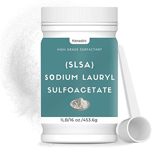 1 Pound SLSA Powder for Making Bath Bombs, Premium SLSA Sodium Lauryl Sulfoacetate Powder, Amazing Bubbles, Gentle on Skin, Suitable for Making Bath Bombs, Bath Truffles and More