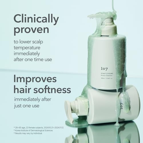 107 SCALP COOLING Breeze Shampoo - Soothing & Refreshing scalp cooling shampoo with 3-Year Aged Fermented Mugwort Vinegar – Scalp Care, Sebum Control (12.84 oz)