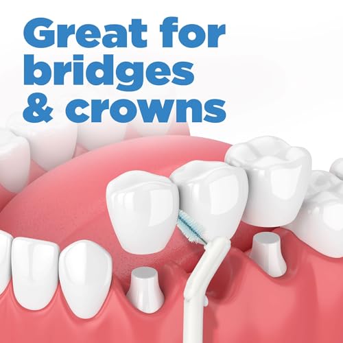 GUM Proxabrush Go-Betweens Refills - Wide - Compatible with GUM Permanent Handle - Reusable Interdental Brushes - Soft Bristled Dental Picks, 16 Count