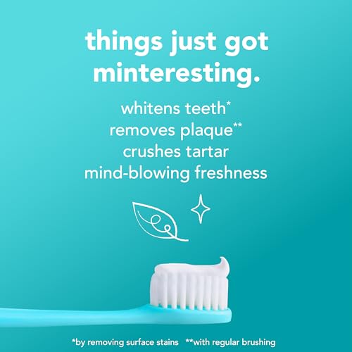 Hello Antiplaque Toothpaste, Fluoride Free for Teeth Whitening with Natural Peppermint Flavor and Tea Tree Oil, Peroxide Free, Gluten Free, SLS Free, 3 Pack, 4.7 OZ Tubes