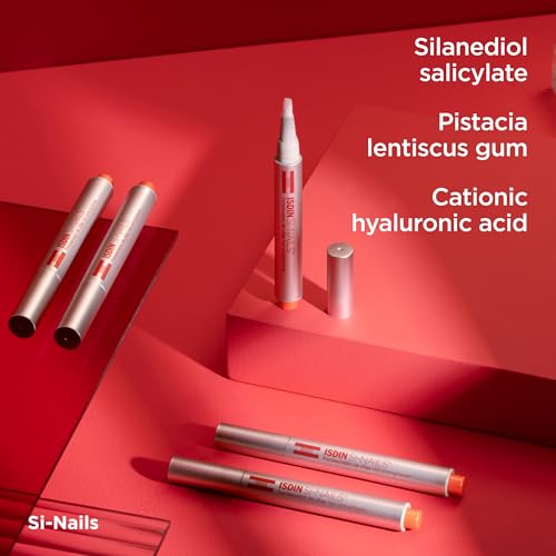 ISDIN Si-Nails - Fast Absorbing Nail Strengthening and Hardening Serum for Nail Durability in Thin Nails, made with Cationic Hyaluronic Acid 0.08 FL OZ