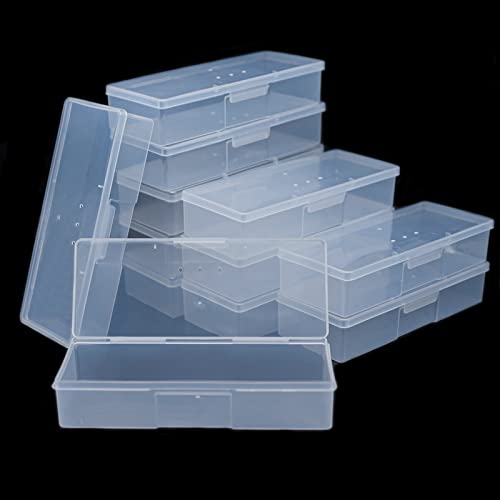Clear Manicure Tool Box, Personal Nail Box Storage Case for Organizing, Plastic Nail Tool Box for Manicure Pedicure Kit (12pcs)