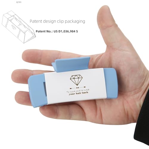 16pcs Bridesmaid Proposal Gifts 4.1inch square Bachelorette hair Claw Clip heart Sunglasses set of 16 Girls Trendy gift for Wedding Party Favors(16pcs White&Dusty Blue)