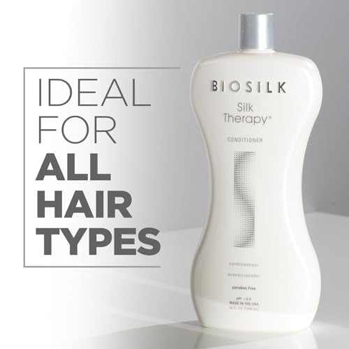BioSilk Silk Therapy Conditioner, Moisturizes & Conditions Hair For Incredible Shine, Sulfate, Paraben, & Cruelty-Free, 34 Oz
