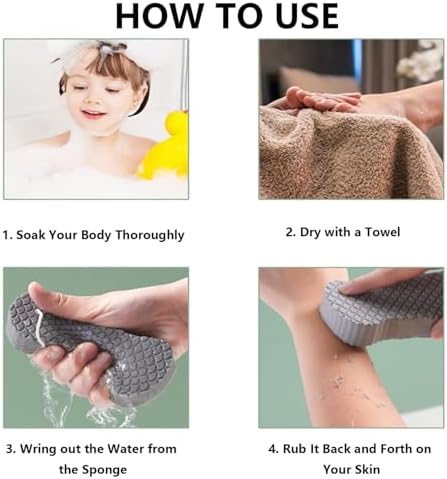 2025 New Berosely Radiant Skin Sponge, Berosely Radiant Skin Sponge Large, Radiant Skin Exfoliating Bath Sponge, Reusable, Suitable for Bathroom Bathing (White*1pcs)