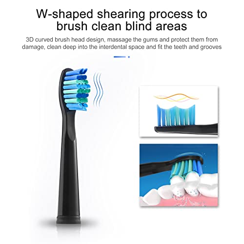 10 Pack Electric Toothbrush Replacement Heads Compatible with Fairywill,Toothbrush Heads Compatible with FW-507/508/551/515/917/959/2011,FW-D1/D3/D7/D8,Medium