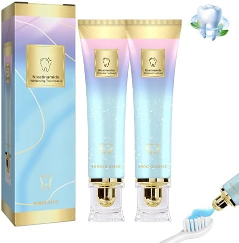 2Pcs Niacinamid Toothpast, Niacinamide Intensive Whitening Toothpaste, Complete Care Toothpaste, Repair and Protect Teeth, Remove Tooth Stains
