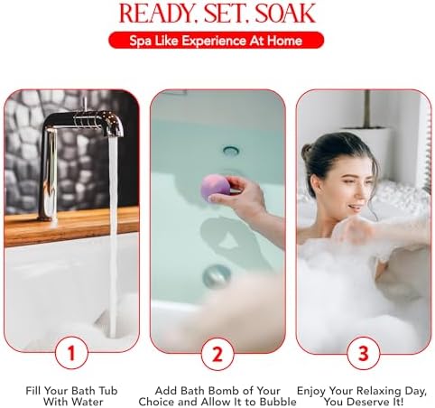 12 Large Bath Bombs Gift Set for Women - 3 Oz Handmade Organic Fizzies With Moisturizing Shea Butter - Perfect for Bubble Spa Relaxing - Gift for Her, Girls, Wife, Mother