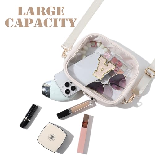 Bucosd Birthday Gifts for Girls Teen Initial Clear Bag Graduation Gifts for Kid Daughter Sister Her Preppy Trendy Girly Stuff (Black S)