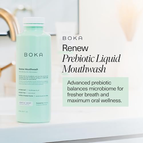 Boka Renew Mouth Wash for Adults - Mouthwash Alcohol Free, Mouth Rinse Fluoride Free Mouthwash, Freshens Breath, Oral Rinse Mouthwash No Alcohol, Mouth Wash for Gums, Mouthwash Gum Health
