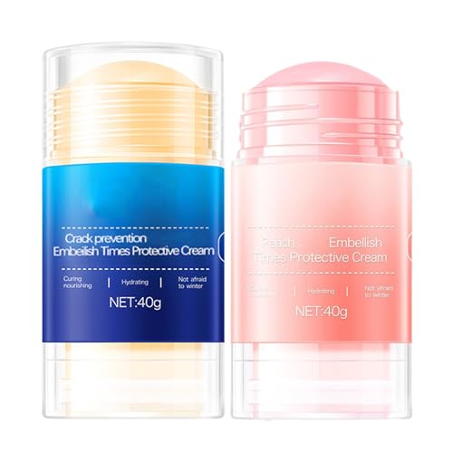 Crack Feet Prevention Stick, Anti Cracked Foot Cream For Dry Heels, Moisturizing Foot Balm Stick, Remove Dead Skin And Softening Dry Skin (Pink+Blue)