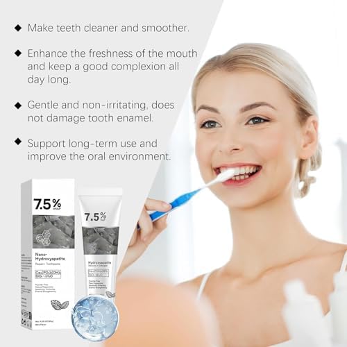 Hydroxyapatite Toothpaste for Advanced Enamel Protection, Gentle and Effective Formula, Fresh Breath, Deep Cleaning Care Toothpaste,Suitable for Sensitive Teeth (2)