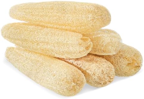 15.7 inches Natural Loofah Sponges Pack of 6, for Kitchen Dishes Body Scrubber