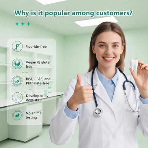 Hydroxyapatite Toothpaste, Helps Remineralize Teeth, Nano Hydroxyapatite Toothpaste, Repair Sensitive Teeth and Effectively Whiten Teeth, Fluoride-Free, Refreshing Mint Flavor 2Pcs