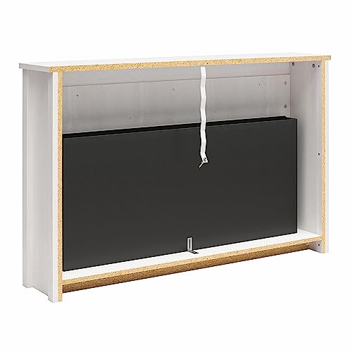 Ameriwood Home Farmington 49 Inch Electric Fireplace with Mantel, Replaceable Fireplace Insert Heater. Remote Control, Timer, Realistic Log and Flame Effect, Ivory Oak