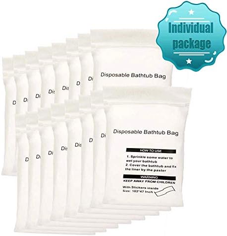 Disposable Bathtub Cover 24 Pcs, Large Plastic Bathtub Liner Bag for Travel and Household, Bath Film Bag for Bath Tub (102x47 inch)