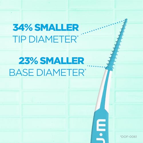 GUM Soft-Picks Advanced- Tight, Easy to Use Dental Picks for Teeth Cleaning and Gum Health, Disposable Interdental Brushes with Convenient Carry Case, Dentist Recommended Dental Picks, 60ct(3pk)