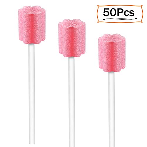 250 Count Unflavored Disposable Oral Swabs, Tooth Shape for Oral Cavity Cleaning Sponge Swab Individually Wrapped - 5 Colors