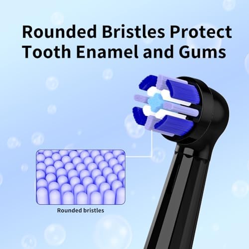 10 PCS iO Toothbrush Replacement Heads, Compatible with Oral B iO Toothbrush, Suitable for Oral B iO 3/4/5/6/7/8/9/10 Series Electric Toothbrushes, Black