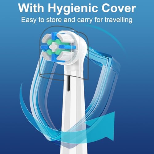 IO Replacement Heads Compatible with Oral B iO 2/3/4/5/6/7/8/9/10 Series Electric Toothbrush, Medium Bristles Brush Heads Compatible with Oral B, Deep Clean and Sensitive Care, 6 Pack White/Black